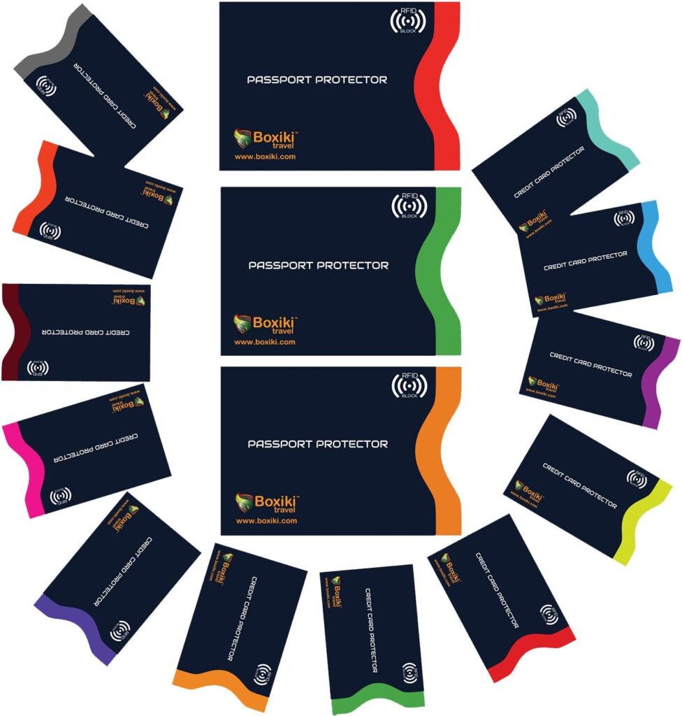 Boxiki Travel Maniche di blocco RFID per passaporto e carte ... 2 718dtOa0X L. AC SL1500