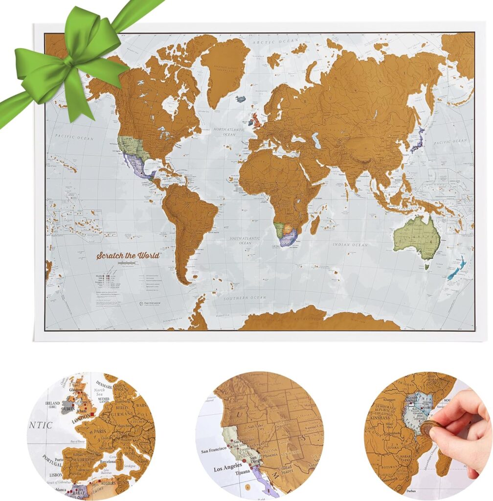 Scratch the World® Travel Map - Poster con mappa del mondo da grattare - A2-59 x 42 cm - Maps International - 50 anni + di creazione di mappe 2 91r8i46PVUL. AC SL1500
